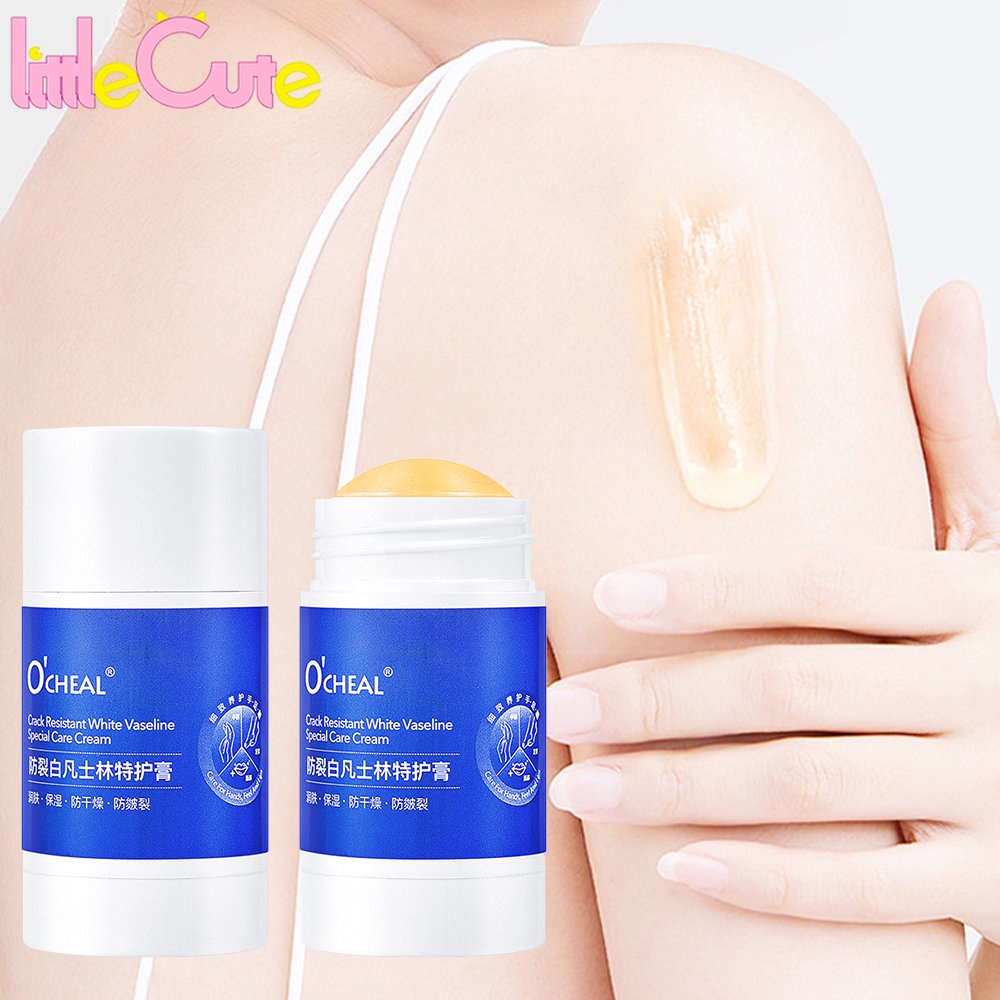 แบบพกพาสีขาวมือเท้าครีม Anti-Chpping Oilment Moisturizing Brighten สีสําหรับส้นเท้าแตกพีชรสสะดวก Sof