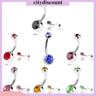 &lt;citydiscount&gt; จิวเจาะสะดือ สเตนเลส ประดับพลอยเทียม เครื่องประดับ