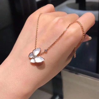 Van Cleef &amp; Arpels/VCA สร้อยคอโซ่ ทองคําขาว 18k จี้ผีเสื้อ