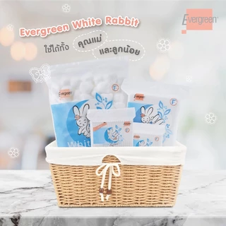 เอเวอร์กรีน สำลีแผ่นกระต่าย 50 ก. / Cotton Pad White Rabbit 50 g.