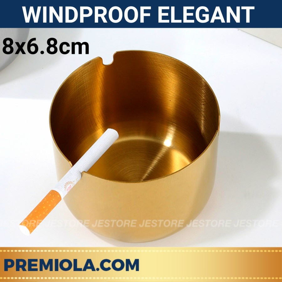 HQ สแตนเลสพรีเมี่ยม ASHTRAY A3 (WINDPROOF) ASHTRAY ASH CONTAINER CAFE OFFICE HOME KTV TABLE ASHTRAY