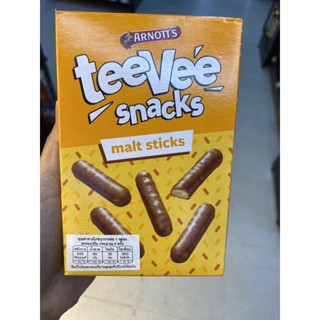 Tee Vee Snacks Malt Sticks ( Arnott’s Brand ) 175 G. บิสกิตชนิดแท่ง เคลือบช็อกโกแลตและมอลต์ ( ตรา อาร์น็อตส์ )