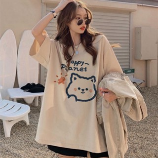 【เสื้อยืดใหม่】เสื้อยืดแขนสั้นสีกากี bestie สุดชิค