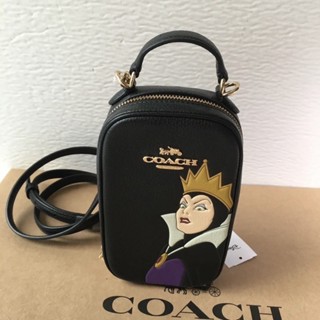 DISNEY X COACH EVA PHONE CROSSBODY WITH EVIL QUEEN MOTIF (COACH CC326)