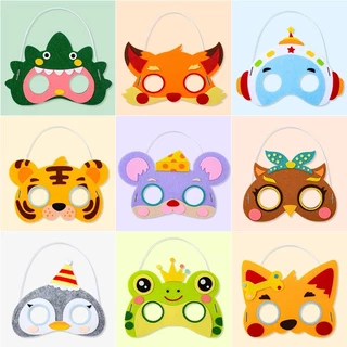 หน้ากากรูปสัตว์ DIY มีให้เลือก 18 แบบ ประกอบง่าย สีสันสดใส ฝึกสมาธิ หน้าการปาร์ตี้