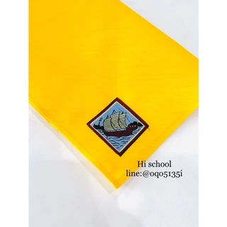 ผ้าพันคอลูกเสือ ฟรีไซส์ (Free Size) ตราเรือใบ สมุทรสาคร สีเหลือง ผ้าพันคอลูกเสือ เนตรนารี