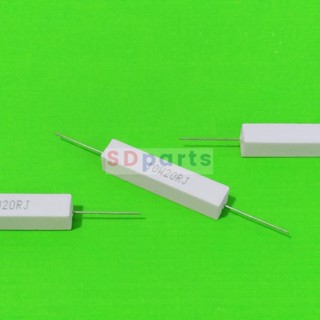 ตัวต้านทาน R 10W เซรามิค ซีเมนต์ กระเบื้อง Ceramic Cement Resistor 10W #CR 10W (1 ตัว)