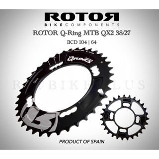 ใบจาน MTB Rotor QX2 ขนาด 38/27 BCD104/64 Chainring