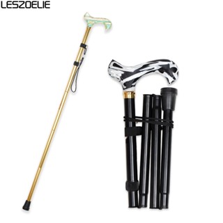 6 Colors Acrylic Handle Foldable Fashion Walking Stick Man Luxury Decorative Cane Women Adjustable Stick Folding Walking