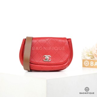 CHANEL FLAP 8 RED CAVIAR SHW