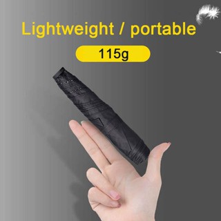 Minimalist portable carbon fiber ultra-light umbrella mini pencil feather umbrella black glue anti-UV sun umbrella