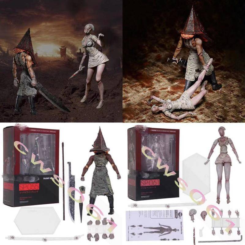 ข้อเสนอเส้า! Figma Silent Hill 2 Bubble Head พยาบาล/Pyramid Head bogeyman SP-055 PVC Action Figure