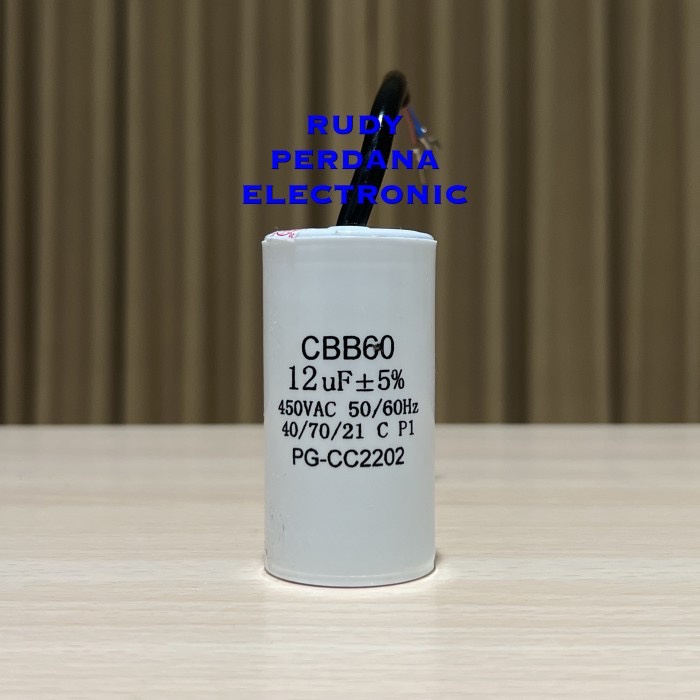 ปั๊มน้ําทรงกลม 12UF 450V 12 UF 450 VOLT CBB60 2