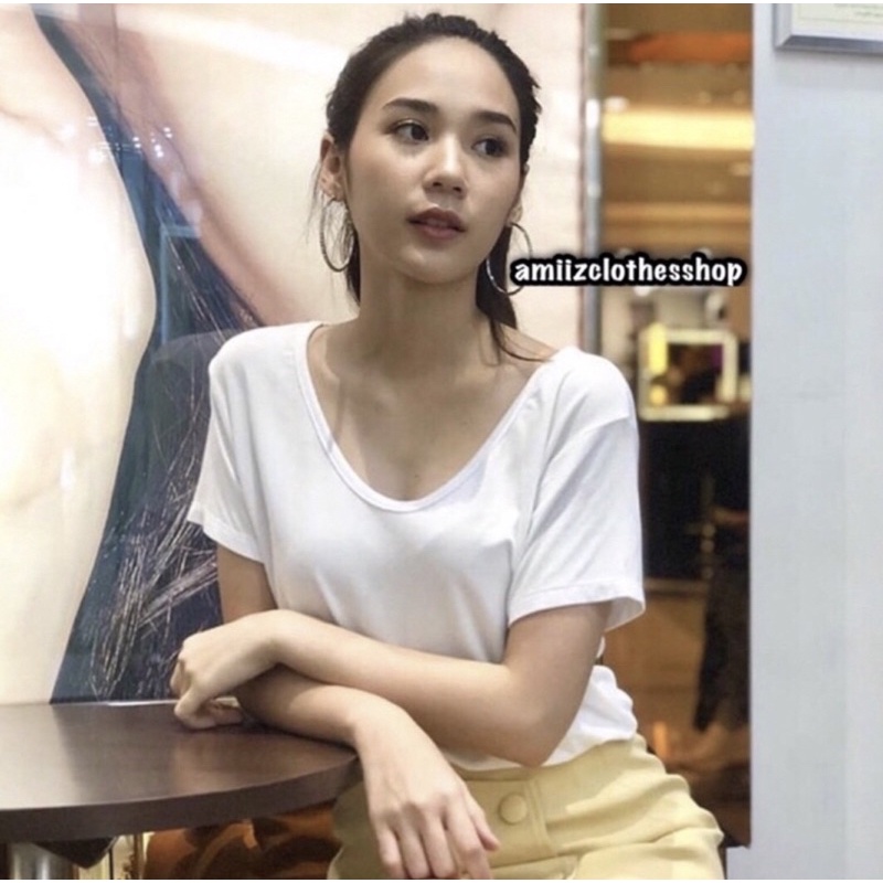 เสื้อยืดคอยูนุ่มใส่สบาย งานป้าย เสื้อแฟชั่นผู้หญิง