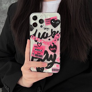 เคสโทรศัพท์มือถือแบบใส ลายกราฟฟิตี้ผู้หญิง สําหรับ Iphone 14 13pro max 14 xr 12 11 xs