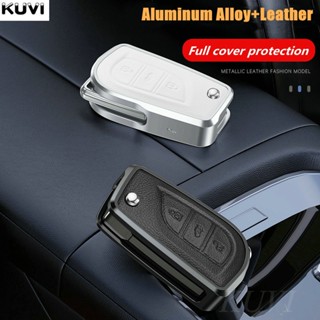 Alloy Leather Car Key Case Cover For Toyota Hilux Corolla avensis Prado Fortuner RAV4 CHR Protection Key Shell Skin Bag