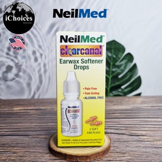 [NeilMed] Clearcanal Earwax Softener Drops 15 mL + 2 Ear Plugs ผลิตภัณฑ์ละลายขี้หู ล้างขี้หู กำจัดขี้หู พร้อมที่อุดหู