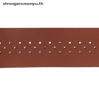Strongaromonyu เทปแฮนด์จักรยานเสือหมอบหนัง Perforated Belt Breathable Soft TH
