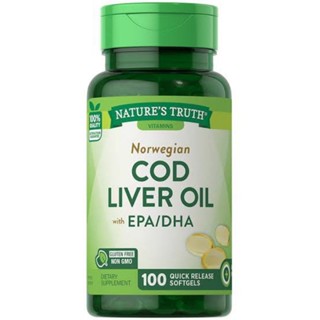 Natures Truth Norwegian COD Liver Oil Supplement, 100 Count