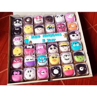 โดนัท Set วันเกิด 36 ชิ้น (แยกชิ้น ฐานสีทอง) กดสั่งซื้อทักบอกชื่อในข้อความ