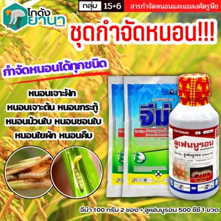 🌾 ชุดกำจัดหนอน จีม่า+ลูเฟนนูรอน (อีมาเมกติน+ลูเฟนนูรอน) ขนาด 100กรัมx2+500ซีซี กำจัดหนอนทุกชนิด ใช้ได้กับพืชทุกประเภท