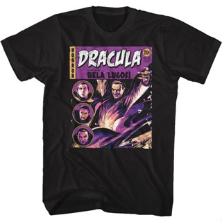 Dracula Comic Book Cover Bela Lugosi T-Shirt เสื้อสาวอวบ Tee เสื้อยืดคอกลม