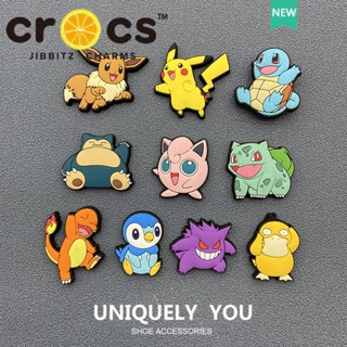 Crocs jibbitz charms jibbitz กระดุม ลายการ์ตูนปิกาจู DIY อุปกรณ์เสริม สําหรับรองเท้า crocs