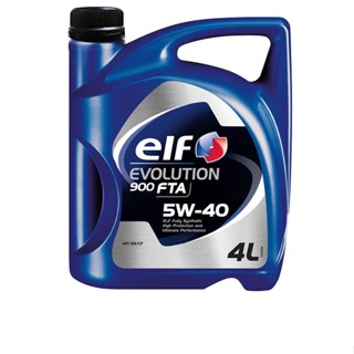 elf [ 5W-40 ]  4 ลิตร น้ำมันเครื่องเบนซินสังคราะห์แท้ 100% elf EVOLUTION 900 FTA (API SN/CF)