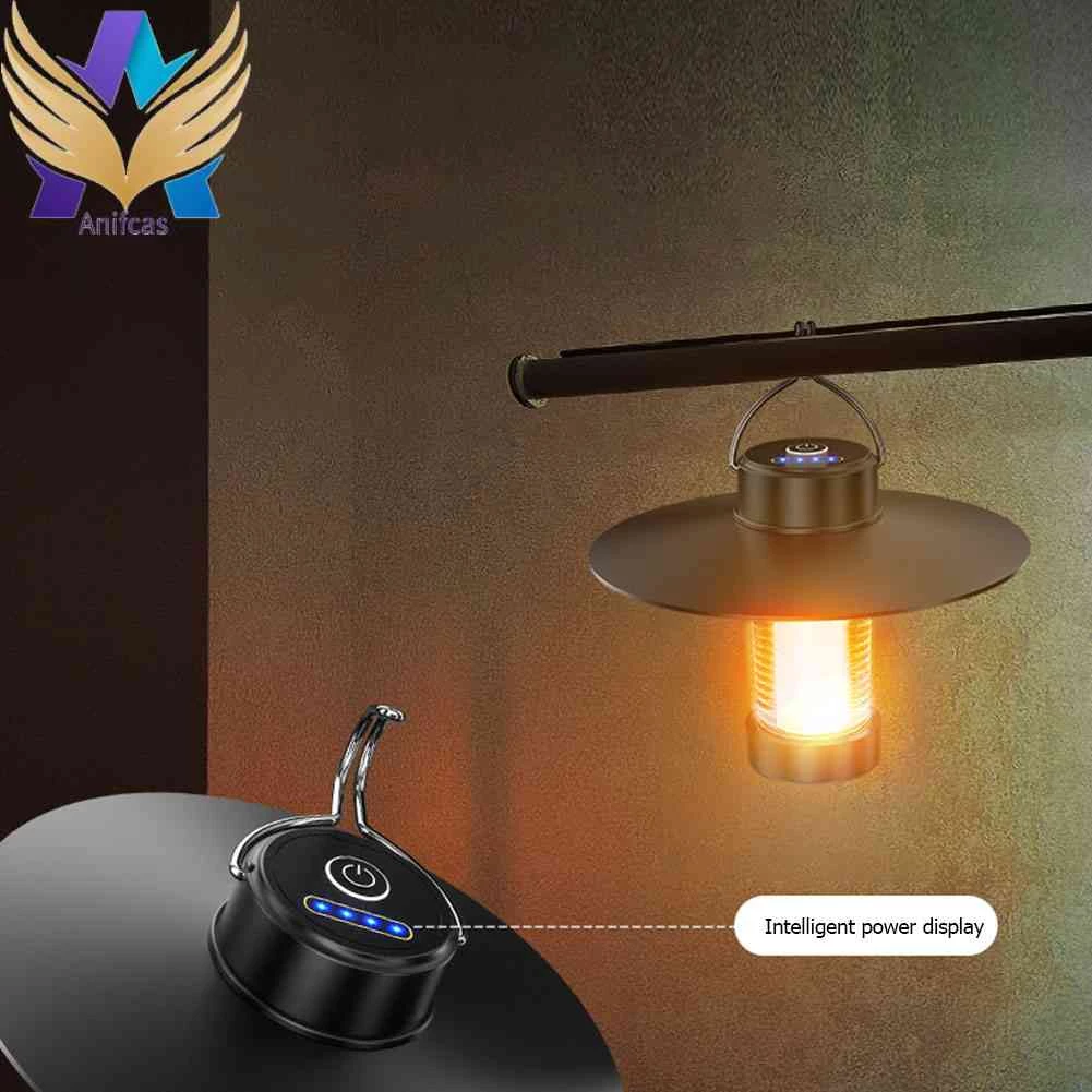อุปกรณ์แคมป์ปิ้ง โคมไฟไฟเต็นท์  LED หรี่แสงได้ พร้อมตะขอ สําหรับตั้งแคมป์ แคมป์ปิ้งเต็นท์ Type-c ไฟแคมป์ปิ้ง ชาร์จพร้อมตะขอตั้งแคมป์โคมไฟตกแต่งสวนหรี่แสงได้น้ำหนักเบาสำหรับอุปกรณ์กลางแจ้ง thumbnail 8