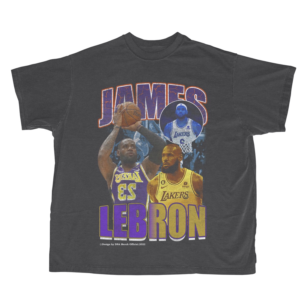 Lebron James - Lakers/Kaos Lebron James Oversize - เสื ้ อยืดวินเทจ Tee/NBA