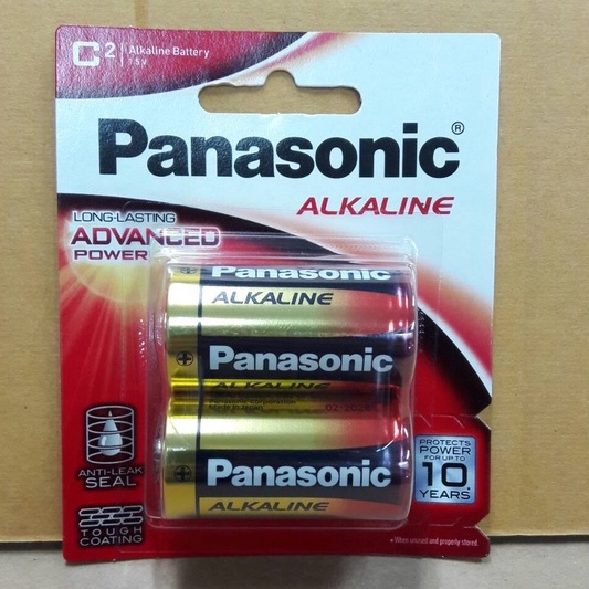 ถ่าน Panasonic อัลคาไลน์ LR14T/2B (แพ็ค 2 ก้อน) (ออกใบกำกับภาษีได้)