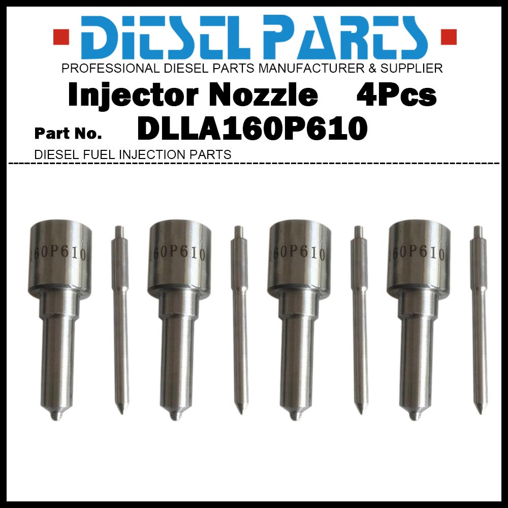 4 ชิ้นดีเซลหัวฉีดน้ํามันเชื้อเพลิงหัวฉีดเคล็ดลับ DLLA160P610 สําหรับ Mitsubishi Fuso 4D33 4D34 ME014