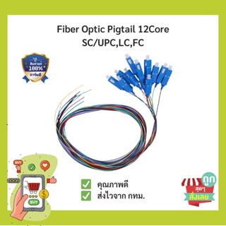 (พร้อมส่ง) สายไฟเบอร์ออฟติค Fiber Optic Pigtail 12Core LC/SC/FC