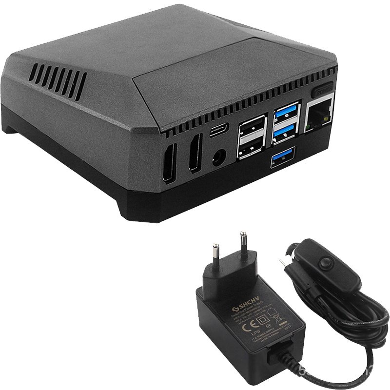 อุปกรณ์Raspberry Pi 4B Argon One M.2 Aluminum Case with M.2 SATA SSD Expansion Slot GPIO Cover Cooling Fan for Raspberry #8