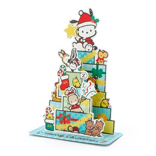 Sanrio Christmas Pop Up Card From Japan การ์ดอวยพรลาย Pochacco กางออกมาเป็นต้นคริสต์มาสได้