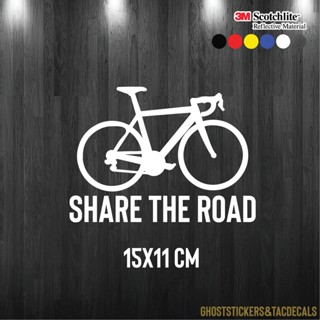 สติกเกอร์จักรยาน Share the road แต่งรถยนต์ มอเตอร์ไซค์