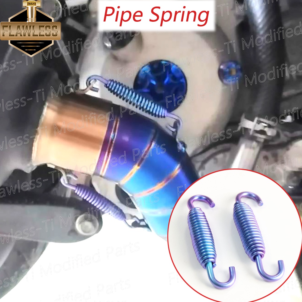 Flawlessti Gr5 สปริงไทเทเนียมท่อไอเสียสําหรับ Honda Forza 300 350 PCX 160 Wave 125i Yamaha Nmax 155 Xmax 300 Tmax 530