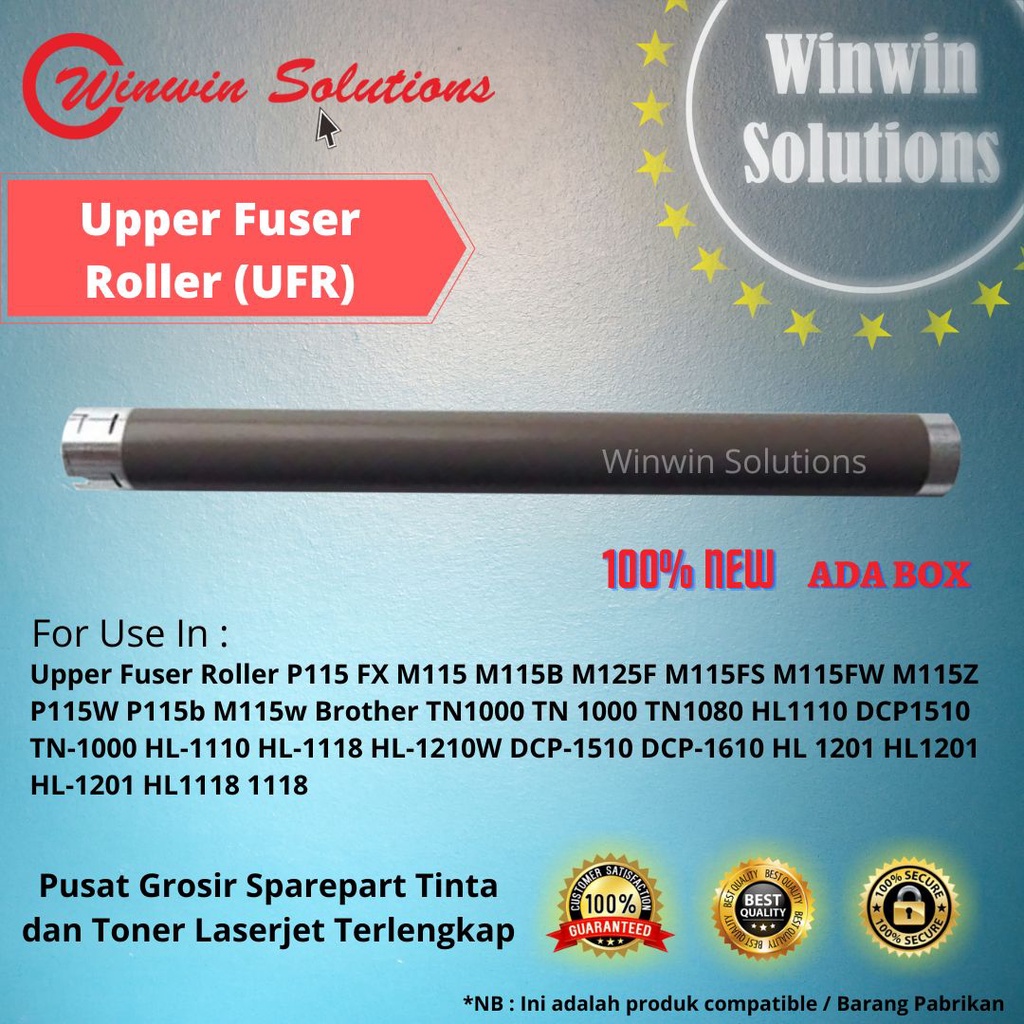 Upper Fuser Roller Upper P115 FX M115 M115B M125F M115FS M115FW M115Z P115W P115b M115w Brothr TN100