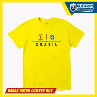 [COD]เสื้อยืด ผ้าฝ้าย พิมพ์ลาย BRAZIL World Cup FIFA 30S 2022S-5XL