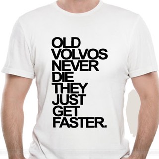 เสื้อยืดMen T shirt Herren old Volvos Schnuffel Never Die Cotton Graphic T Shirt funny t-shirt novelty tshirt