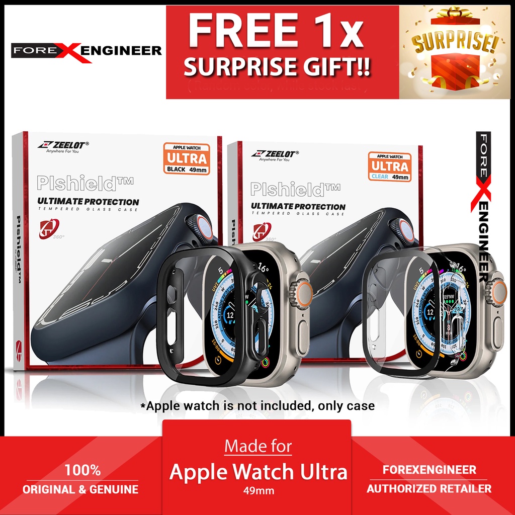 ZEELOT Pishield 2-in-1 เคสสําหรับ Apple Watch Ultra 49 มม. พร้อมกระจกนิรภัยในตัว