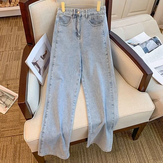 💥มีไซซ์ S-3XL💥New กางเกงยีนส์ทรงหลวมสไตล์เกาหลี เอวสูง หลากสี ทรงสวย กางเกงใส่สบาย ยอดนิยม