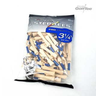 Tees Pride Professional Steb Tee System 3 1/4" Step Golf Tees 50 Count (Wood Tee)