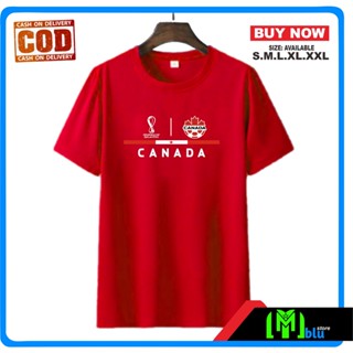 เสื้อยืด T SHIRT T-SHIRT Ball CANADA WORLD Cup FIFA WORLD QATAR 2022 Cotton COMBED 30S