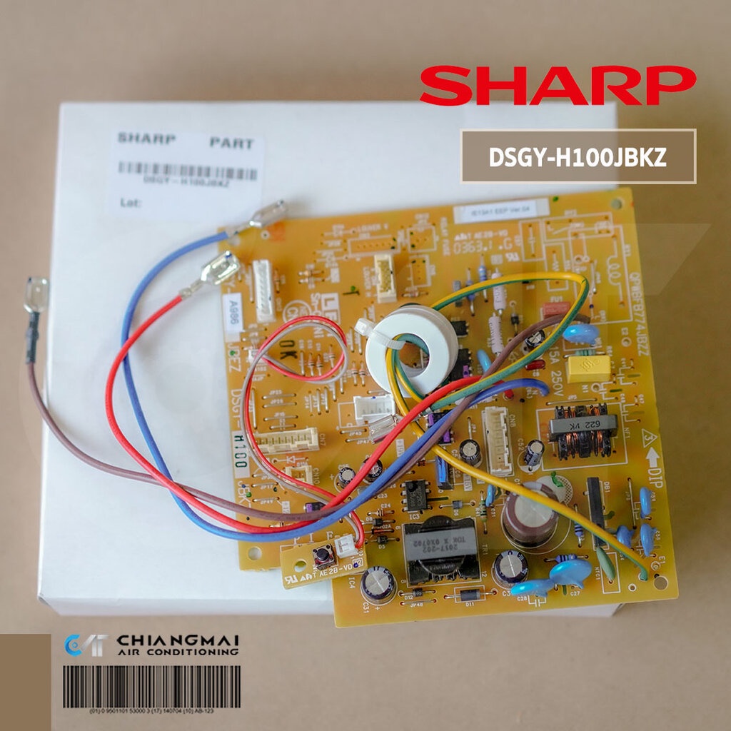 DSGY-H100JBKZ แผงวงจรแอร์ SHARP แผงบอร์ดแอร์ชาร์ป แผงบอร์ดคอยล์เย็น รุ่น AH-GX18 อะไหล่แอร์ ของแท้ศูนย์
