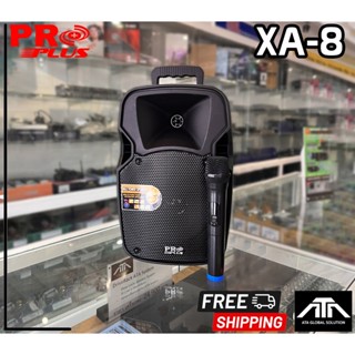 PROPLUS XA-8 ลำโพงอเนกประสงค์ 8 นิ้ว พร้อมไมค์ลอย มีบลูทูธ แบตเตอรี่ในตัว ลำโพงล้อลาก ลำโพง 8นิ้ว PRO PLUS XA-8