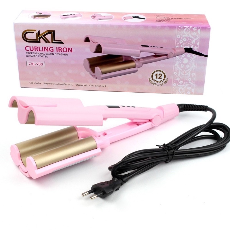 เครื่องลอนผมมาม่า ลอนเมอเมด CKL สีชมพู ขนาด 26,32 mm.
