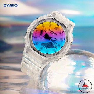 【พร้อมส่ง】Casio G-shock Iridescent Series GA-2100SRS-7A นาฬิกาข้อมือสปอร์ต สายเรซิ่นโปร่งแสง สําหรับผู้ชาย