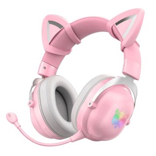 ONIKUMA BLUETOOTH HEADPHONE (หูฟังบลูทูธ)  B20 RGB CAT EDITION (PINK)