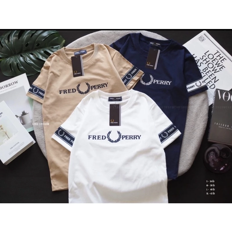 เสื้อยืดงานปักหน้าอกและเทปแขนสุดเท่ ผ้าคอตตอน100% นิ่ม ใส่สบาย ทรงตรง ใส่ได้ชาย-หญิง รวงข้าว